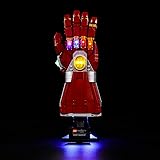 BRIKSMAX Kit di illuminazione a led per LEGO Marvel Guanto dell'Infinito di Iron Man - Compatible with Lego 76223 Modello di 