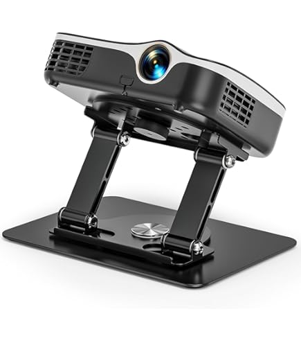 Nakelulu Desktop Videoprojectorstandaard, 360° Draaibare Desktop Projectorhouder met 1/4 inch schroef, Compatibel met de meeste projectoren, ideaal voor thuisbioscopen en kantoren