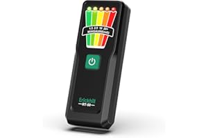 ERICKHILL EMF Medidor, Equipo de Caza de Fantasmas para Investigaciones Paranormales, Detecteur EMF Portátil 30Hz–20000Hz con 5 Niveles LED, Medidor de Radiación para Hogar, Oficina y Exteriores