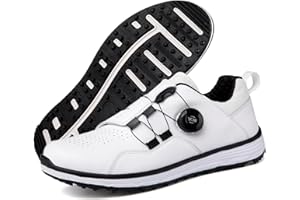 Solamni Mens Golf Shoes Spikeless Slip Resistant Golf Footwear Casual Golf Trainning Sneakers