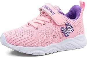 MINBEI Basket Filles Garçons Chaussures de Course Sport Running Athlétiques Shoes Tennis Gym Enfant Fitness Running Sneakers
