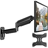 HUANUO 24"-35" LED LCD Monitor Montaggio a Parete per TV con Braccio a Molla a Gas Regolabile Full Motion VESA 75/100/200 mm,