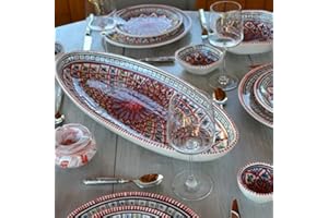 YODECO Plat ovale Bakir rouge - L 40 cm