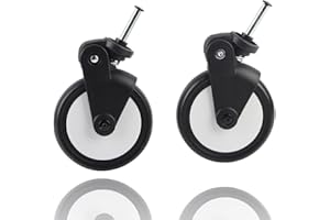 SALALIS Baby Stroller Wheels, Rubber Wheels Accessories Stroller Wheels Replacement Universal Strollers Replacement Caster Wheels Set for Yoya Vovo Wheel Kids Carriage(A pair of front wheels)