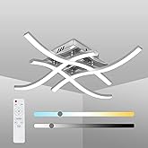 Miyawell LED Ceiling Light Elegant Curved Design LED Ceiling Light 4 Built-in LED Boards 24 W 2000 lm Dimmable Modern Metal C