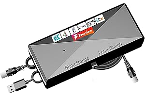 BSPHEREX 2025 TV Aerial Booster Amplifier – High-Gain Freeview HD Signal Booster for Weak Reception, Reduces Pixelation & Improves Clarity, Low-Noise USB Powered, Compatible with All Indoor Digital TV Aerials