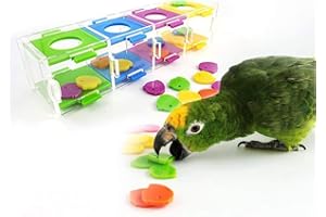 Smandy Juguetes para pájaros, Coloridos Juguetes de Inteligencia de Loros Aves interesantes Entrenamiento Interactivo Juguete de Rompecabezas para Loros, pájaros, periquitos, cacatúas