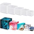 5 PCS Square Resin Moulds, FineGood Resin Mold Silicone Box Epoxy Resin Moulds DIY Resin Kit Mold for Cup Candle Soap
