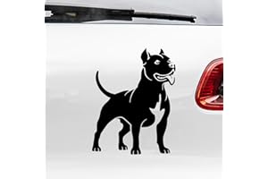 N.I.Edit.H - Pegatina Silueta Razas de Perro/Pastor Alemán, Caniche, Labrador, Golden R., Malinois, A. Stanford, Jack Russell, Bulldog Francés, Schnauzer, Teckel (American Stanford)