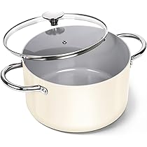Casseruola MICHELANGELO 3L Antiaderente In Ceramica Per Induzione Forno Manico Inox