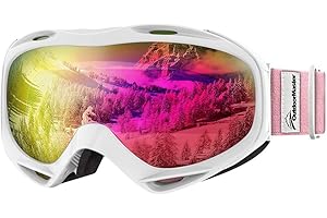 OutdoorMaster Gafas de Esquí OTG, Anti Niebla 100% Protección UV Máscara Gafas Esquí Snowboard, Desmontables Lentes gafas esqui de Esquiar para Hombre Mujer Adultos Juventud