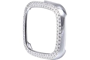 UKCOCO Watch Cover Compatible with Fitbit Versa3/ Sense- Watch Cover All- Around Electroplated PC Shell Watch Accessories