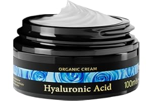 SATINNATUREL Crema Viso Antirughe Acido Ialuronico 100ml, Acido Ialuronico Viso - Burro di Karite - Tè Verde, Crema Idratante Viso Pelli Sensiblili, Crema Viso Acido Ialuronico Crema Viso Donna - Satin Naturel