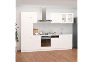 Faroom Mueble de Cocina 8 Piezas, Cocinas Completas, Juego de Muebles de Cocina Completa Cocinas Completas sin Superficie de Trabajo Blanco#2