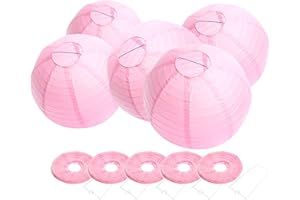 ‎FUNKEEN FullBerg 20er Papier Laterne Rosa Lampions Ø 25cm 10" rund Ballform Lampenschirm für Hochtzeit Kirche Garten Party Dekoration Papierlaterner Papierlampen