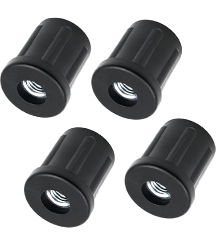 Design61 4X Tapones Roscados De Ajuste Para Tubos Cuadrados Con Rosca De Plástico Inyectado 35x35 Mm 1-1,5 Mm Con Rosca Interior M10