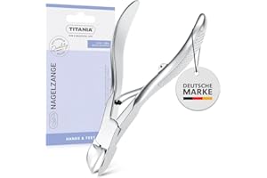 ‎TITANIA TITANIA Extra scharfe Profi Nagelzange (10,5 cm) • Starke Nagelschere für Maniküre & Pediküre • Stainless Steel Nagelschneider für dicke Nägel • Speziell für starke Fußnägel