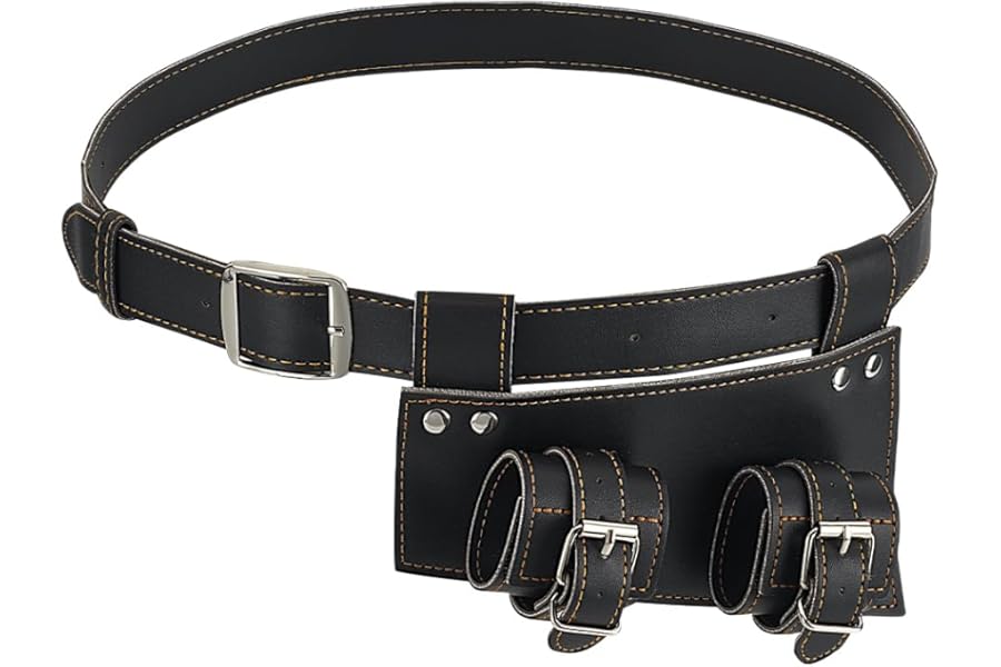 HOBBIESAY Black Leather Belt Sword Holder Adjustable Leather Belt Accessories Leather Frog Holder Leather Sheath Scabbard Sword Belt