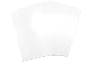 Sizzix 664678 Surfacez-Plástico retráctil (10 Unidades), Color Blanco Shrink, White, Talla única