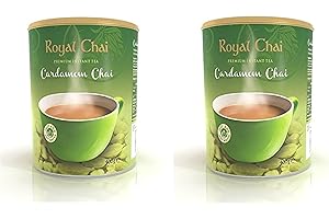 ROYAL CHAI Royal Tea Elaichi Chai Sweetened Tub 400g (Pack of 2) – Premium Instant Tea – Cardamom Tea – Natural – Instant Cardamom Indian Tea