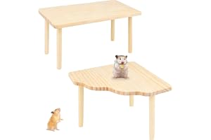 Foonary 2 stycken hamster plattform, trähamster tillbehör för buren