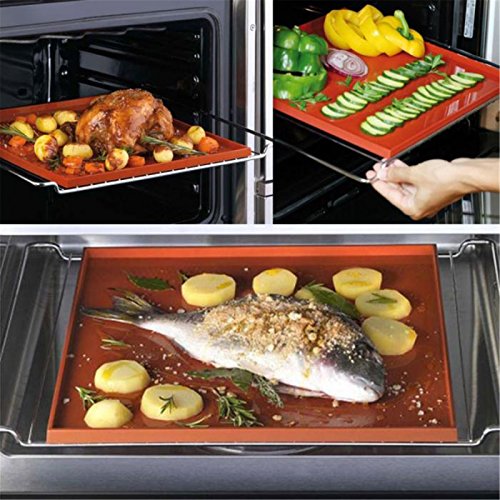 Big Größe 37 * 28 cm Antihaft-Silikon-Backmatte für Macaron Brot Kuchen Gebäck… - 7