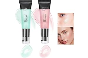 Mrettick 2 Colors primer face makeup, Hydrating Face Primer, Gel-Based Hydrating Face Primer with Hyaluronic Acid, Primer Face Makeup for Smoothing Skin, Gripping Makeup, Moisturizes