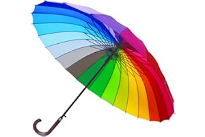 COLLAR AND CUFFS LONDON Wiatroodporny parasol żebrowy z 24 żebrami dla super wytrzymałości - 60 km/h bardzo mocny - trójwarstwowa wzmocniona rama z włókna szklanego - drewniany uchwyt haczykowy -