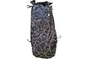 BUNDLEBEAN XL Large Long Adult Size Fleece-Lined Wheelchair Cosy Cover for Plus Size and Taller Wheelchair Users - 100% Waterproof Rain Cover for Wheelchairs, Easy to Fit Wheelchair Blanket (Geometric)