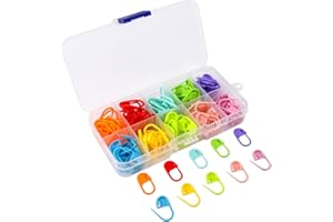 Redamancy Marqueur Tricot, 130 Pièces Marqueur Crochet, 10 Couleurs Anneaux Marqueurs Tricot, Marqueurs de Mailles Verrouillables, Marqueur Crochet Tricot pour Crocheté et Projets Tricotés, avec Boîte