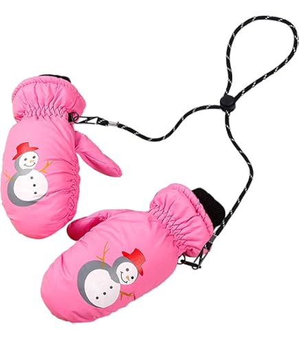 Guanti Da Sci Per Bambini 2-5 Anni - Impermeabili, Antiscivolo Con Motivo Panda, Rosa O Blu - Foto 12