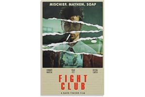 EIEBATE Poster classico vintage del film Fight Club, poster per stanza, decorazione artistica da parete per camera da letto, 30 x 45 cm