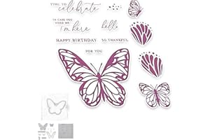 ‎ARUIEYS 2025 Neue Weihnachten Tiere und Blumen Metall Schneiden Sterben Und Stempel Set, Für DIY Kunst Geburtstage Scrapbooking Handwerk Supplies Stamping Fotoalbum (M0857-stempel und Stanzformen Set)