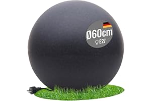 8 seasons design LED Ball Light 60 cm, Shining Globe (Anthracite), E27, Warm White Light Bulb - Weatherproof - Large Ball Lamp for Outdoor (Garden, Patio, Balcony) and Indoor - Robust and Durable
