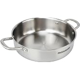 Fackelmann Vita3 Stainless Steel Pea Pot 28 cm, Triply Stainless Steel with Triple Diffuser Bottom, Non-Stick, PFA-Free, Suit
