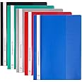 GUOKOFF A4 Project Folder (5 Colour, Pack of 30) Plastic Report Files 2 Prong, A4 Report Project Document File Folders, Presentation Project Folder for Office School