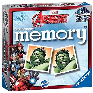 Ravensburger – Mini Memory: Avengers, Juego de Mesa, Juego de Mesa Niños 3 Años O Más, Juegos Educativos, Juegos de Memoria, 2-6 Jugadores, 48 Cartas
