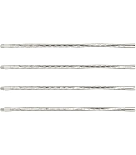 45cm Lunghezza 4 Tubi Flessibili Per Lampada A Cigno - Alluminio, Calibro 10mm, Lunghezza 45cm, Regolabili 360° Ricambio Lampada Regolabile - 9