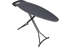 ‎DUWEE Duwee Duża Deska do Prasowania do Stacji Parowej, Szeroki Wysoka Deska do Prasowania z Wysuwaną Podstawką na Zelazko, Solidna Składana na Nogi, 43 x 122 cm, Czarny