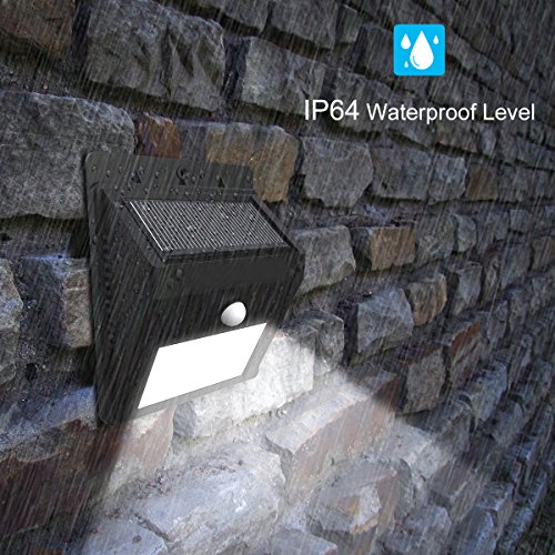 16 LED Solarleuchten mit Bewegungsmelder, E-Tro Wasserdicht Solar Licht Solar Wandleuchte, Super Hell Solar Außenleuchte Bewegungssensor Solarlampe Auto On / Dim / Off für Außenbeleuchtung - 2