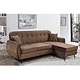 Danube Home Axel Fabric Corner Sofa I Modern Design L-Shape Sofas I Comfortable Living Room Seating Furniture For Home L 189 X W 130 X H 84 Cm - Brown Brown