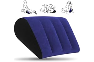 Prosixtoy Almohada de Posición Sexo Cojín Inflable - Almohada de Cuña Sexo para Posición Sexo para Adultos, Rampa Sexo Inflable Mueble Sexo Juguete de Pareja para Hombres Mujeres Parejas (Azul)