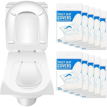 DELORIGIN Toiletten Spritzschutz 14 Stück - Selbstklebend, Vlies, 37x190mm