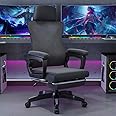 MUMOO BEAR Ergonomic Office Chair, Height and Backrest Adjustable Desk Chair with Lumbar Support and Footrest for Work, Study and Gaming, Swivel Computer Chair for Home Office, Z1 (Black)