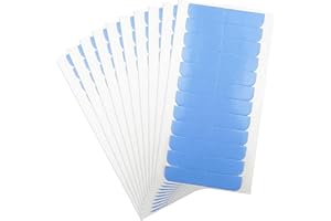 Brevanza 120 Stück Ersatztapes Klebestreifen, Ersatz Tapes Wasserdicht und Schweiß, Doppelseitiges Klebeband, Hohe Klebekraft Haar Klebeband für Haarverlängerungen Haareinschlag 4 x 0.8 cm Blau