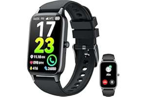 Smartwatch Herren Damen, 1,57" HD Fitnessuhr Herren mit Telefonfunktion, Wasserdicht Aktivitätstracker 110+ Sportmodi, Fitness Tracker mit Herzfrequenz Schlafmonitor Schrittzähler, Android iOS