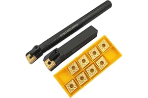 ASZLBYM Porte-outil de tournage en carbure indexable Excircle MCLNR1616H12 + barre d'alésage interne de tour en métal S16Q-MCLNR12 + inserts de tournage en carbure indexables CNMG431 (CNMG120404).