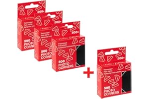 Victoria Collection Säurefreie Fotoecken Selbstklebend & Transparent zum Fotos Einkleben - 4x500 Durchsichtige Klebeecken mit Leicht zu Bedienendem Spender | Fotokleber Geeignet für jedes Fotoalbum