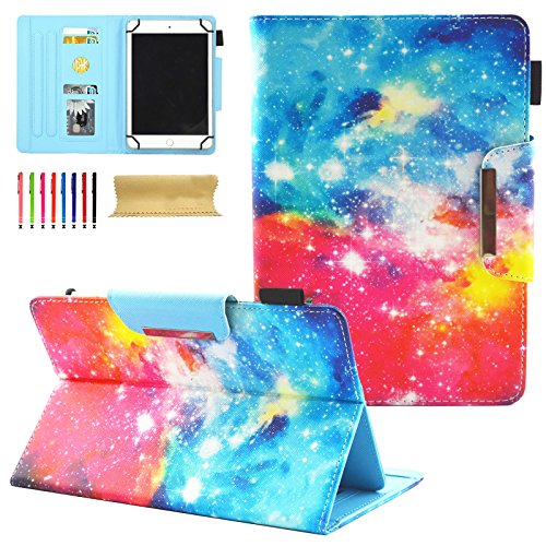 Dteck 7 Inch Universal Tablet Case Stand Wallet Case for Samsung Galaxy Tab 7.0/ Amazon kindle fire 7.0 / Mediapad/Google/Asus/Kobo and More 6.5"-7.5" inch Tablet, Starry Sky