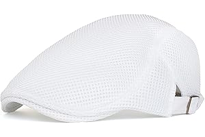 XYIYI Men's Breathable Mesh Newsboy Cap Summer Beret Ivy Cap Driving Cabbie Flat Hat